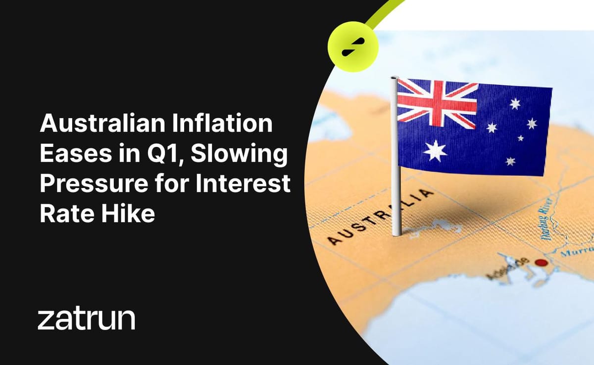 Australian Inflation Eases in Q1, Slowing Pressure for Interest Rate Hike